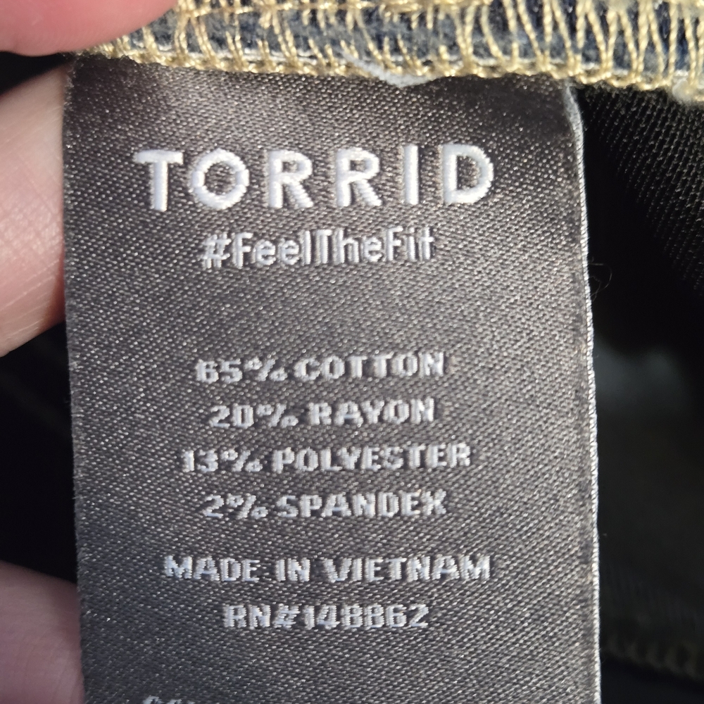 Torrid Dark Blue High Rise Pull-On Super Skinny Jeans- Size 2X - Picture 8 of 8
